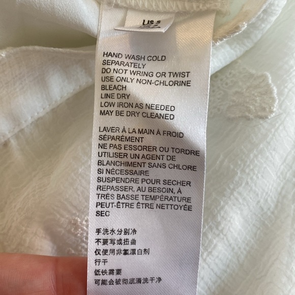 Free People embroidered white maxi skirt size small - Picture 8 of 9